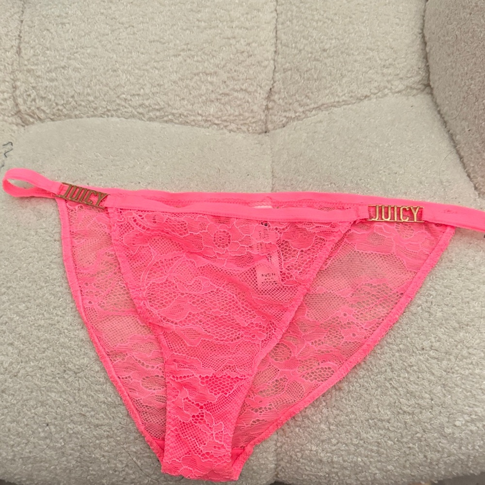 Juicy Couture Neon Pink Lace Panty